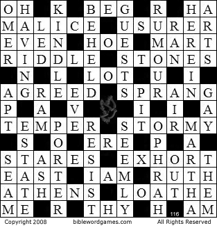Bible Puzzles on Free Christian Bible Crosswords Wordsearches Games Puzzles And Trivia