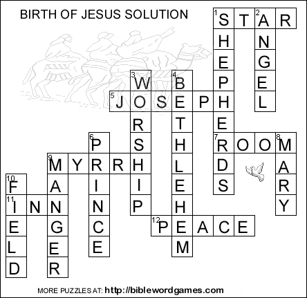 Bible Crossword Puzzles on Free Bible Christian Family Crossword Puzzle