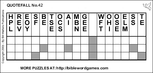 Free Bible Verse Quotefall word puzzle