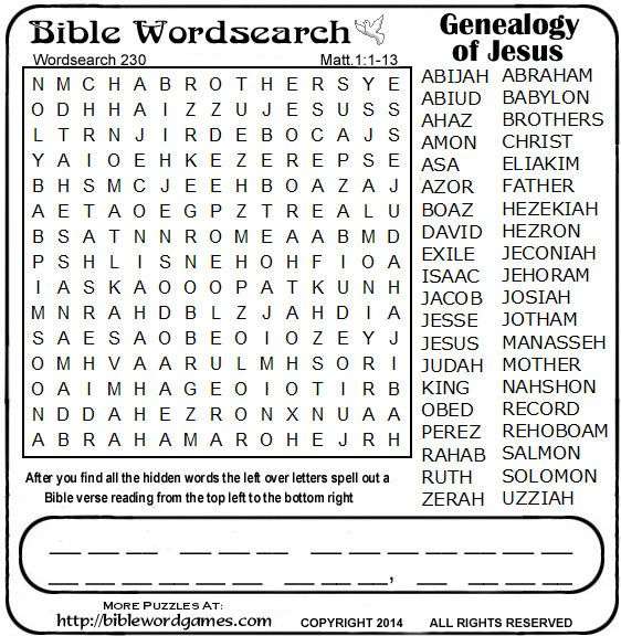 Free Wordsearch puzzle