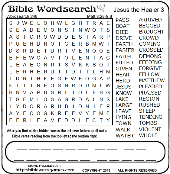 Free Bible wordsearch