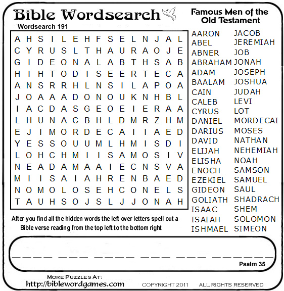 Free Bible wordsearch puzzle0