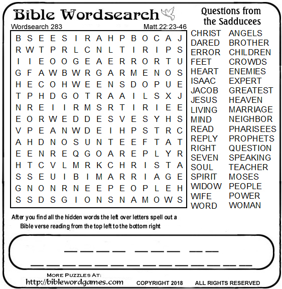 Biblewordsearch puzzles