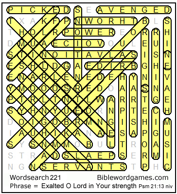 Bible Wordsearch puzzle