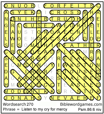 Free Bible wordsearch puzzle
