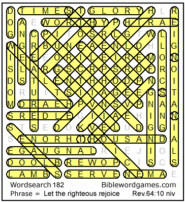 Christian Bible Wordsearch puzzle